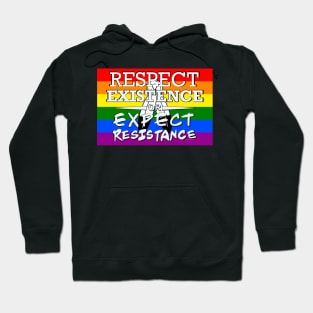 Respect Exsistence or Expect Resistance, Two-Spirit Pride Flag Hoodie